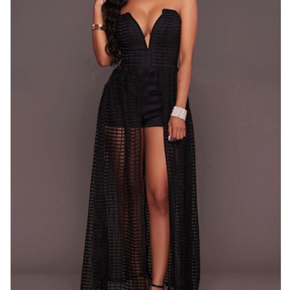 Mesh romper dress
